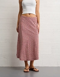 AE Linen-Blend Midi Skirt