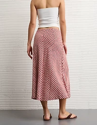 AE Linen-Blend Midi Skirt