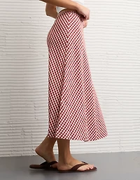 AE Linen-Blend Midi Skirt