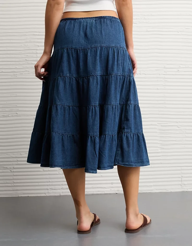 AE Tiered Midi Skirt