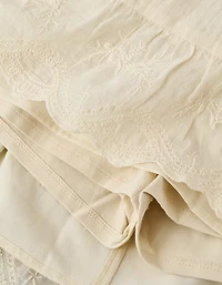 AE Mid-Rise Foldover Embroidered Mini Skort