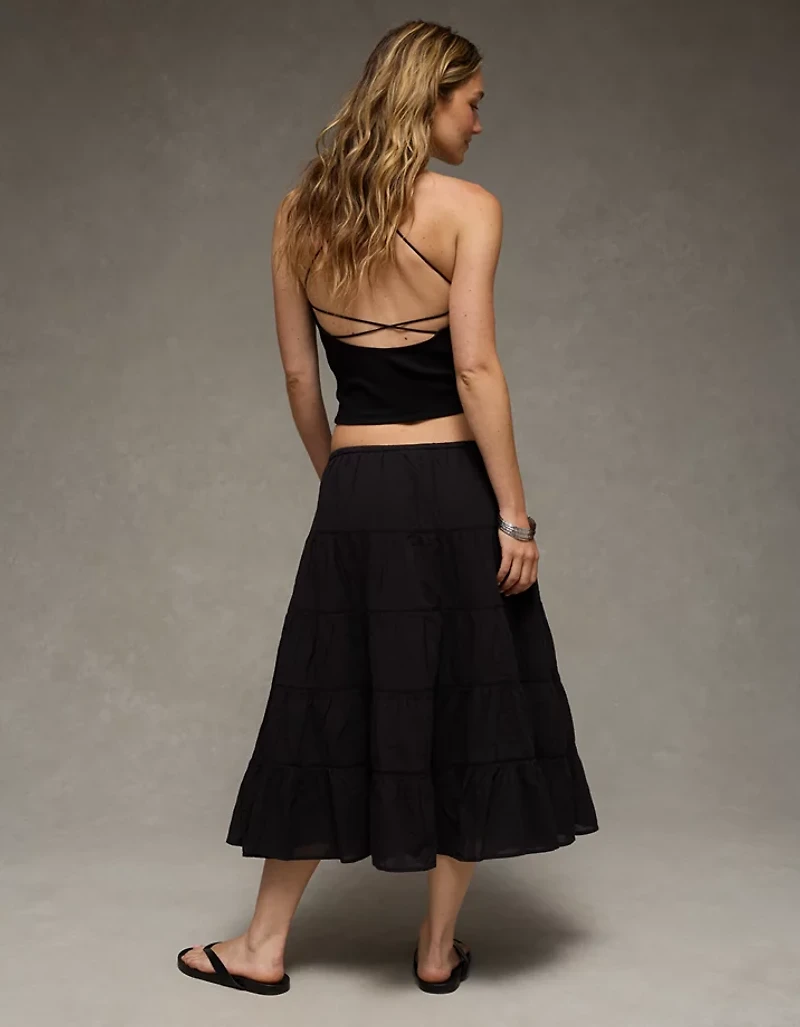 AE Tiered Midi Skirt