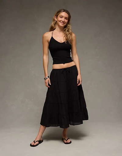 AE Tiered Midi Skirt