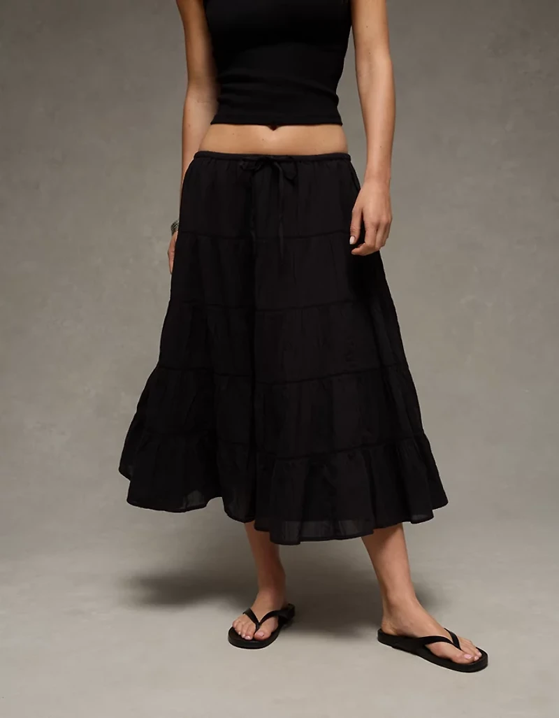 AE Tiered Midi Skirt