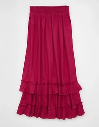 AE Mid-Rise Tiered Ruffle Maxi Skirt