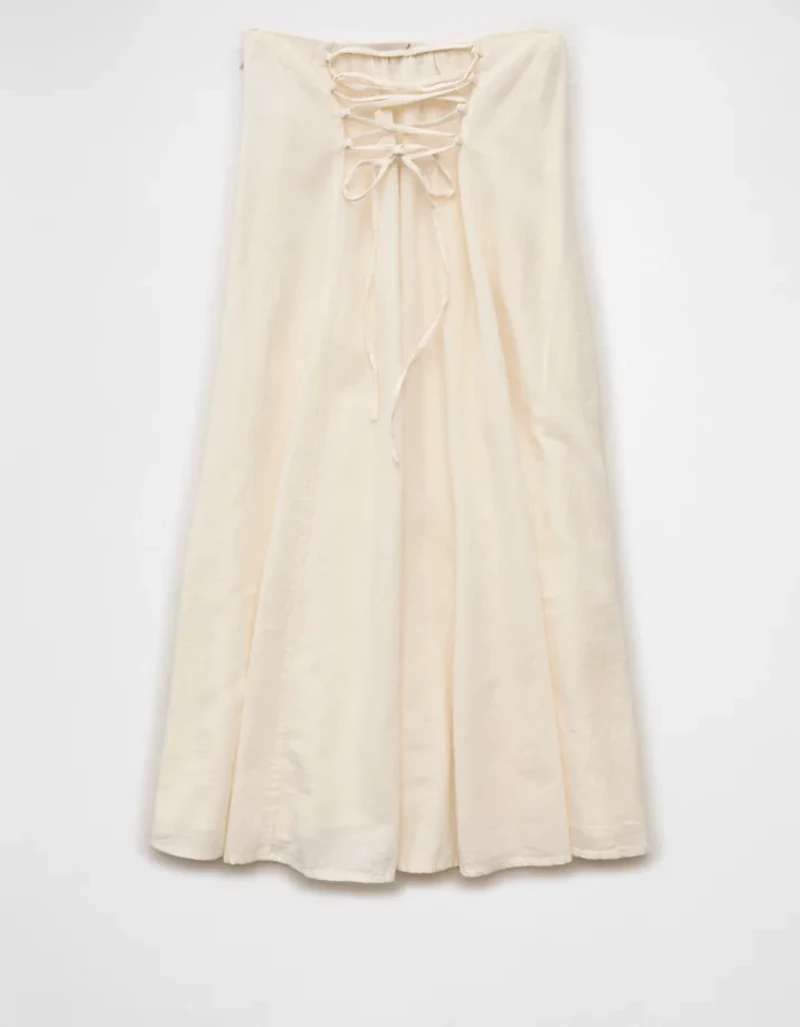 AE Mid-Rise Linen-Blend Maxi Skirt