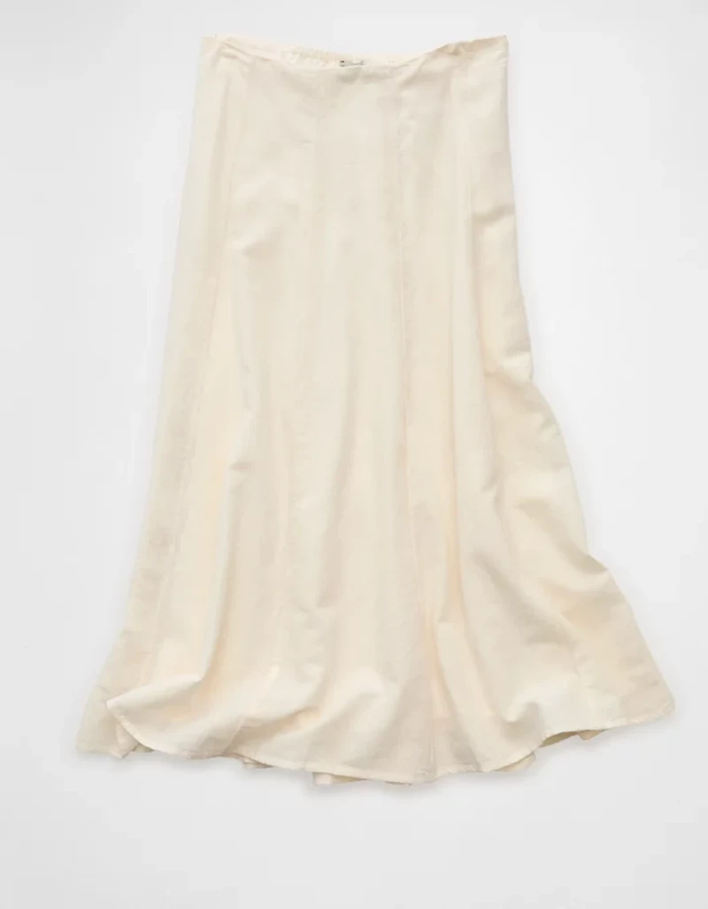 AE Mid-Rise Linen-Blend Maxi Skirt