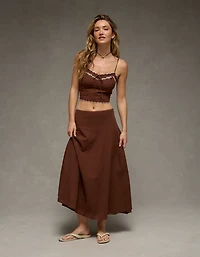 AE Mid-Rise Linen-Blend Maxi Skirt