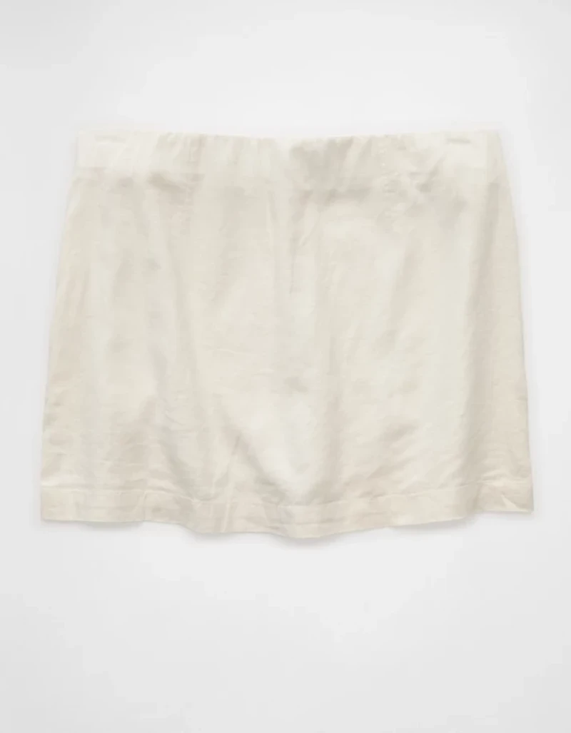 AE Mid-Rise Linen-Blend Mini Skort