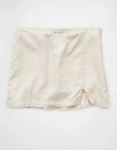 AE Mid-Rise Linen-Blend Mini Skort