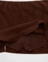 AE Mid-Rise Linen-Blend Mini Skirt