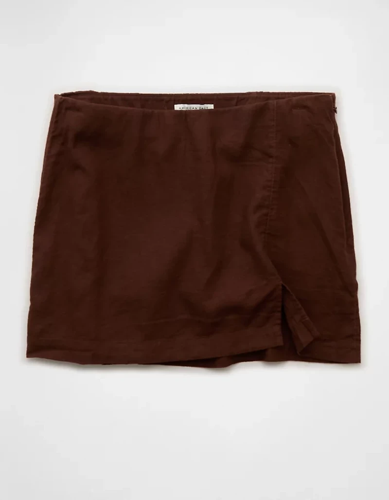 AE Mid-Rise Linen-Blend Mini Skirt