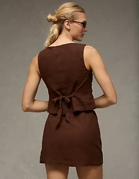 AE Mid-Rise Linen-Blend Mini Skirt