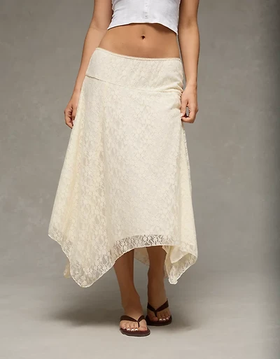 AE Mid-Rise Lace Maxi Skirt