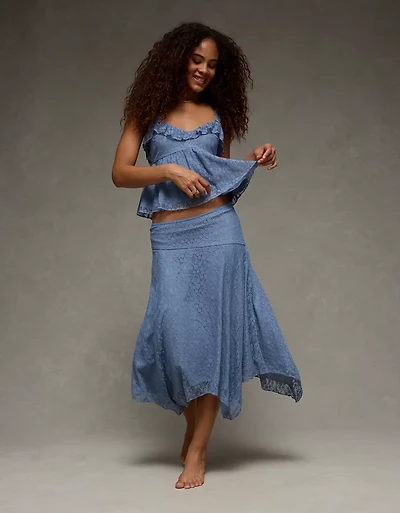 AE Mid-Rise Lace Maxi Skirt