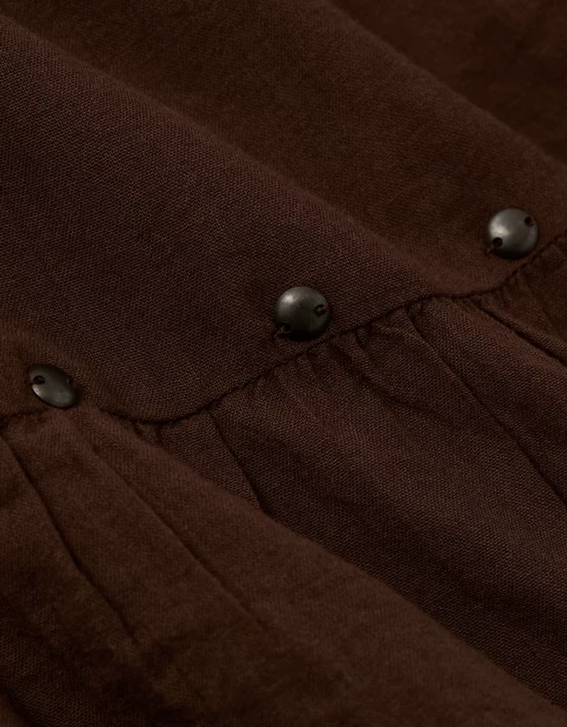 AE Mid-Rise Tiered Maxi Skirt