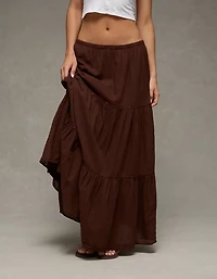 AE Mid-Rise Tiered Maxi Skirt