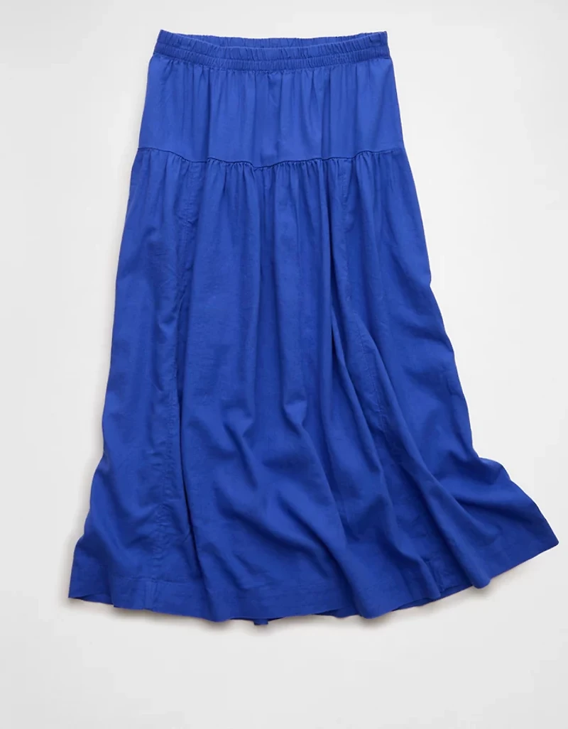 AE Mid-Rise Linen-Blend Maxi Skirt