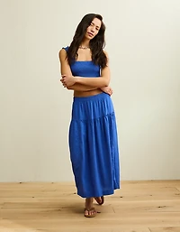 AE Mid-Rise Linen-Blend Maxi Skirt
