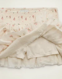 AE Low-Rise Smocked-Waist Micro Skirt