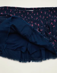 AE Microjupe à taille basse et smocks