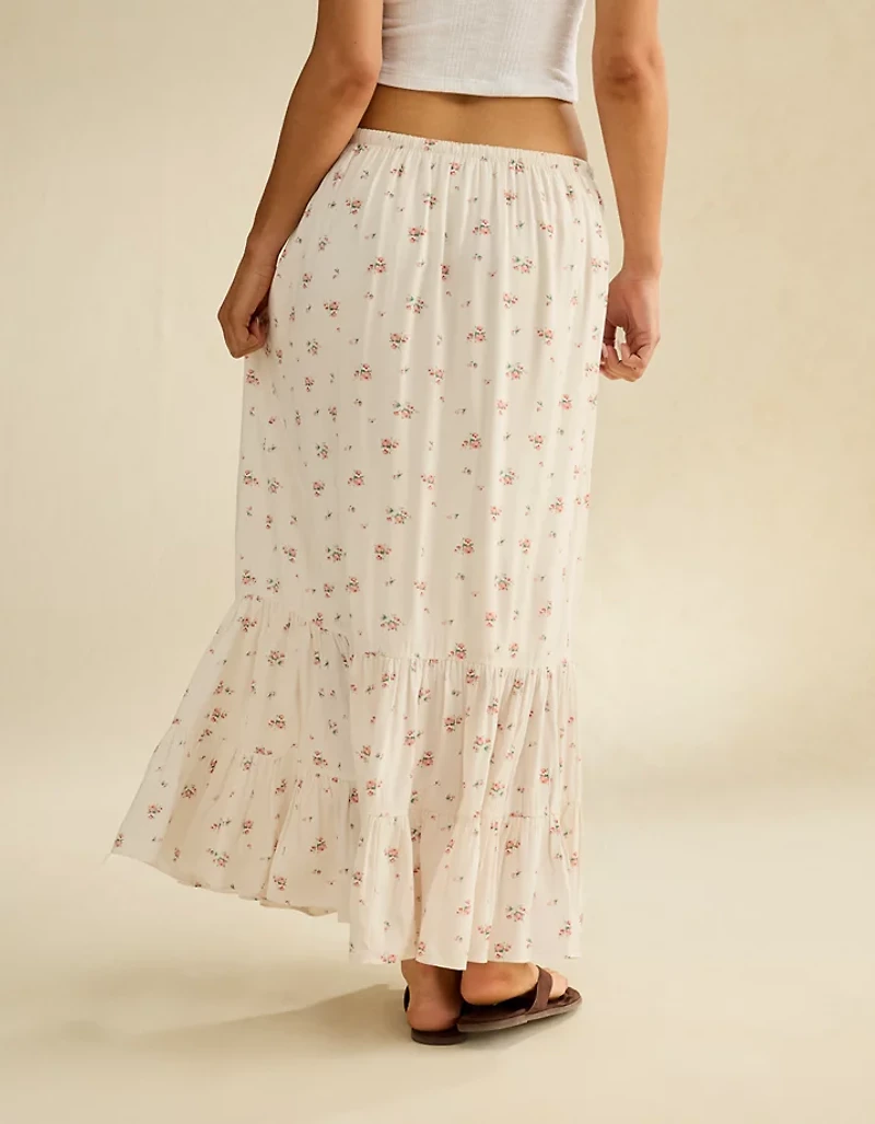 Mi-haut jupe longue à taille AE
