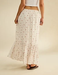 Mi-haut jupe longue à taille AE