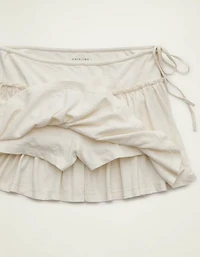 AE Side-Tie Pull-On Mini Skirt