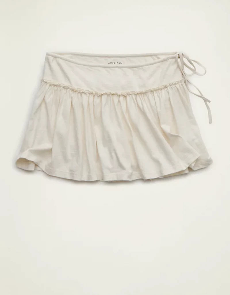 AE Side-Tie Pull-On Mini Skirt