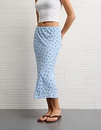 Jupe mi-longue à taille basse AE