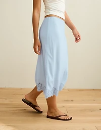 Jupe mi-longue à taille basse AE
