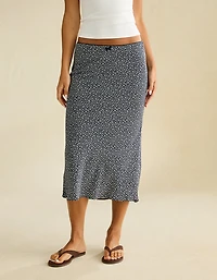 Jupe mi-longue à enfiler taille basse AE