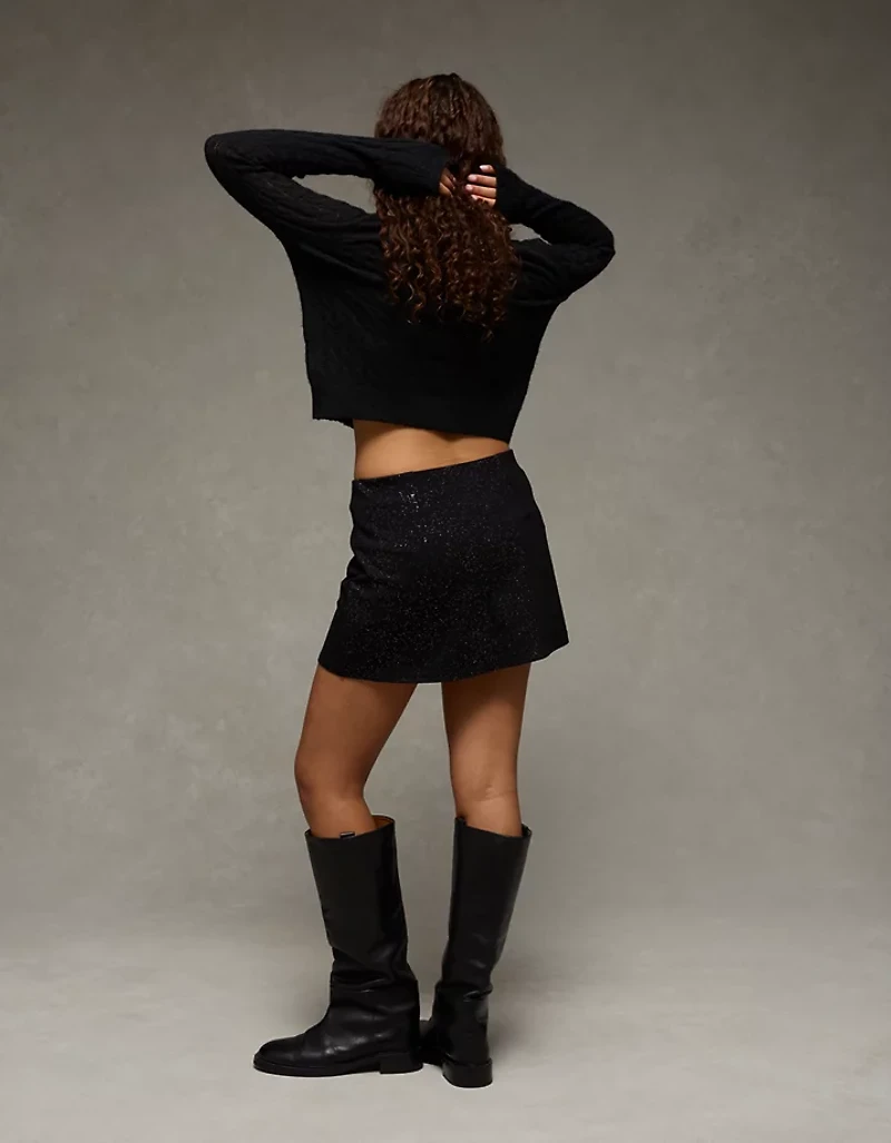 Jupe-short scintillante en tricot tendance AE