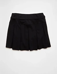 Jupe-short plissée à taille basse et ceinture en tricot tendance AE