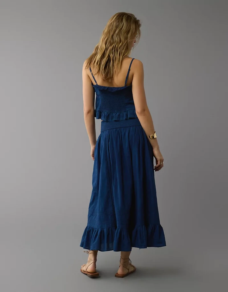 AE High-Waisted Ruffle Maxi Skirt