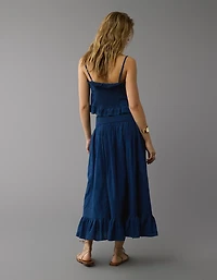 AE High-Waisted Ruffle Maxi Skirt