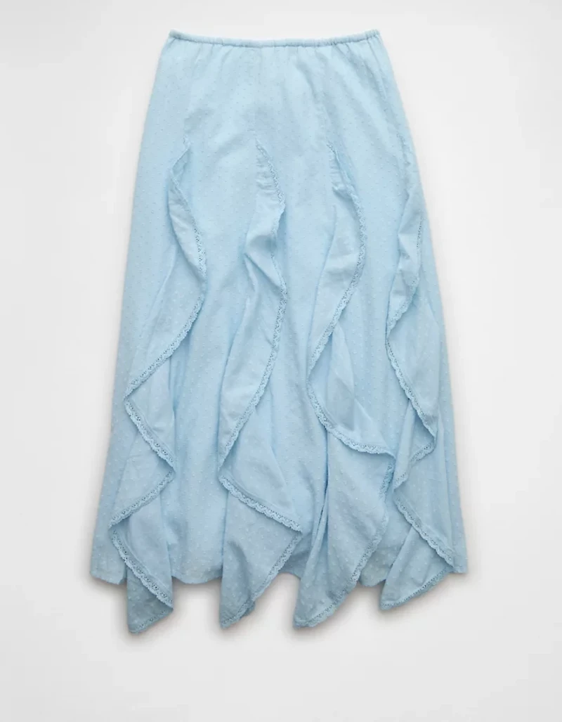 AE High-Waisted Cascade Ruffle Maxi Skirt