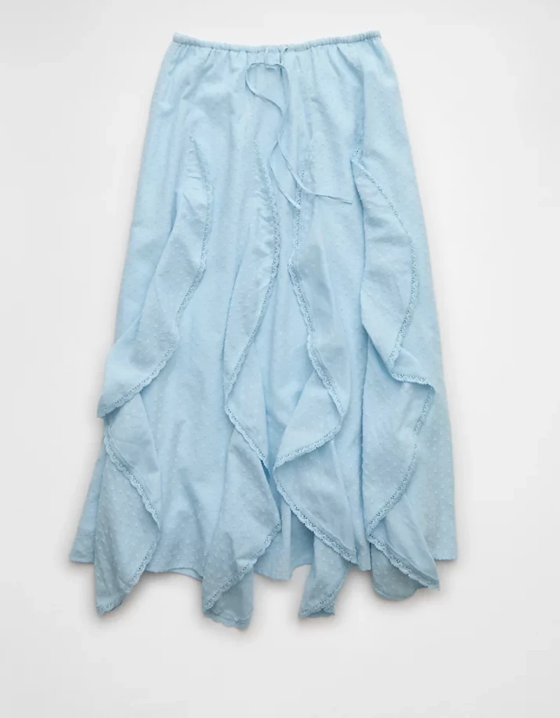 AE High-Waisted Cascade Ruffle Maxi Skirt