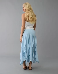 AE High-Waisted Cascade Ruffle Maxi Skirt