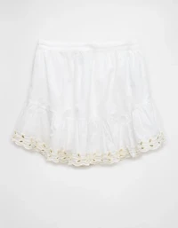 AE High-Waisted Embroidered Eyelet Mini Skirt