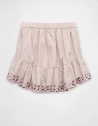 AE High-Waisted Embroidered Eyelet Mini Skirt