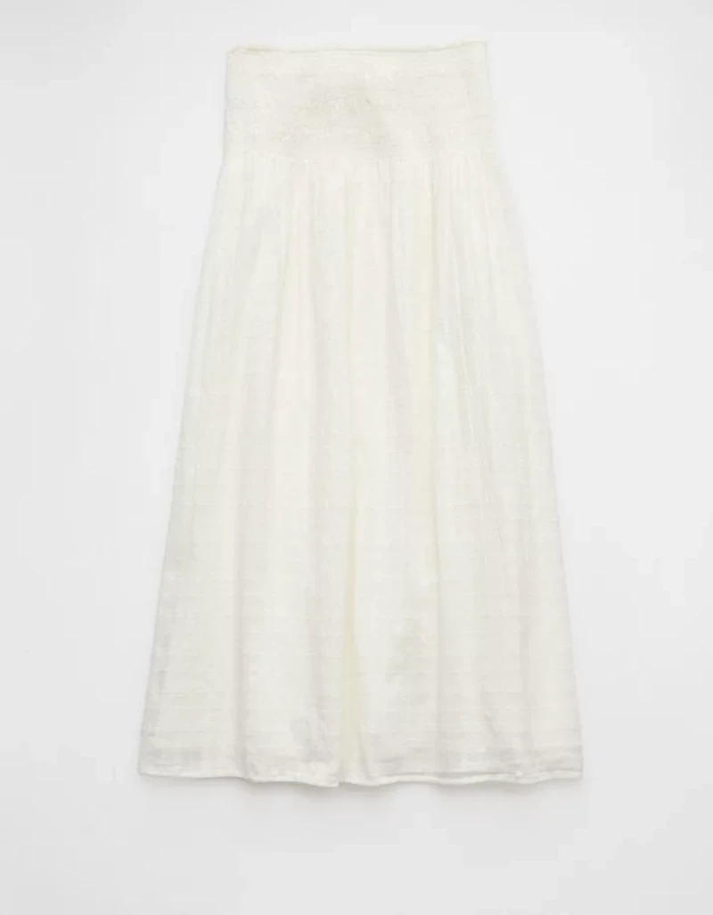 AE High-Waisted Smocked Maxi Skirt