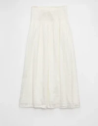 AE High-Waisted Smocked Maxi Skirt