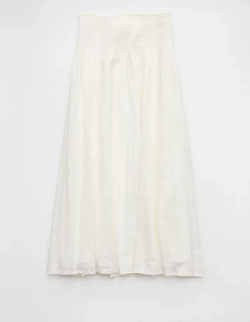 AE High-Waisted Smocked Maxi Skirt