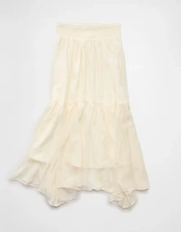 AE Smocked Handkerchief Hem Maxi Skirt
