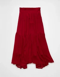 Robe longue à ourlet en pointes smocks AE