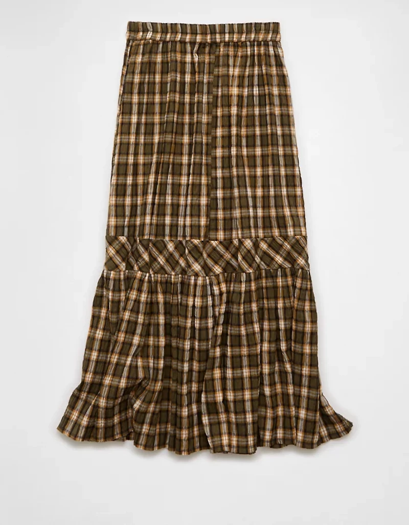 AE Plaid Maxi Skirt
