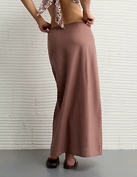 AE High-Waisted Linen-Blend Maxi Skirt