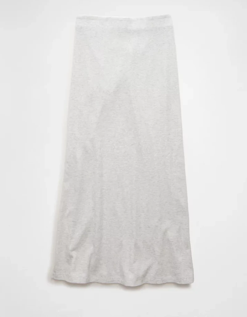 Jupe longue à taille haute en tricot côtelé AE