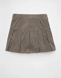 AE It Knit Low-Rise Pleated Plaid Skort